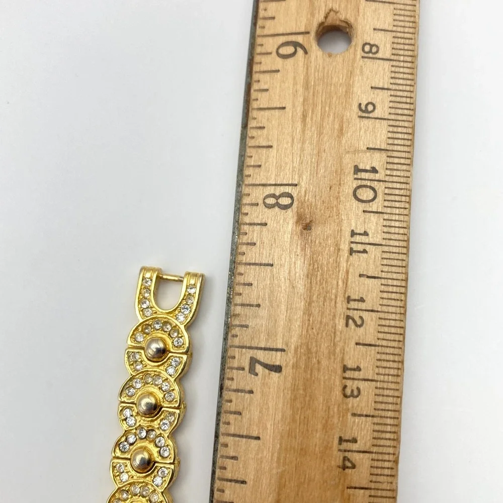 Vintage Parmex Women's Watch Gold Tone 21mm Crystal Bezel & Band New Battery 7